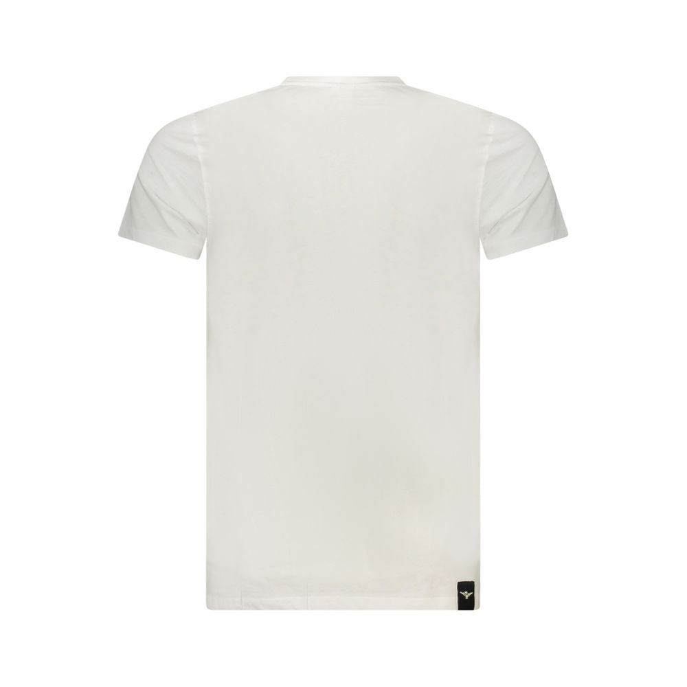 White cotton men's T-shirt by Accademia Militare with a classic fit and subtle branding on the chest.