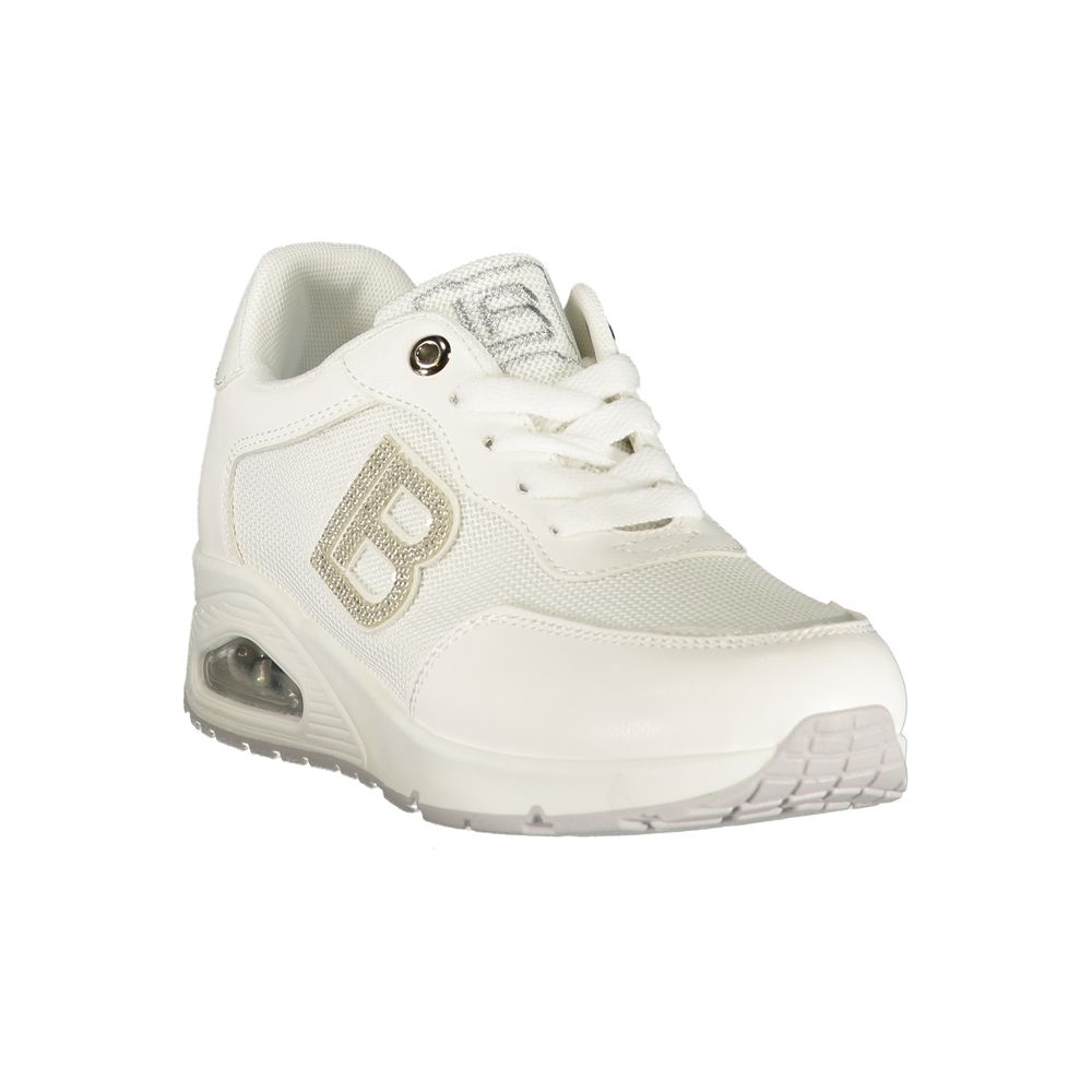 Laura Biagiotti Bianco women's sneaker with white polyurethane upper and casual design, suitable for everyday wear