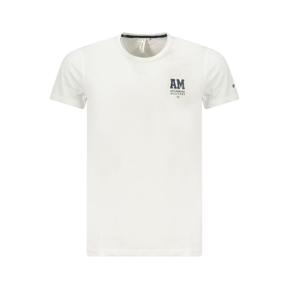White cotton men's T-shirt from Accademia Militare Bianco with a classic fit and subtle logo detail.
