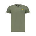 Green cotton men's T-shirt from Accademia Militare with a classic fit and military-inspired design.