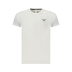 White cotton men's T-shirt from Accademia Militare Bianco with a simple, classic design and the brand logo visible on the front.