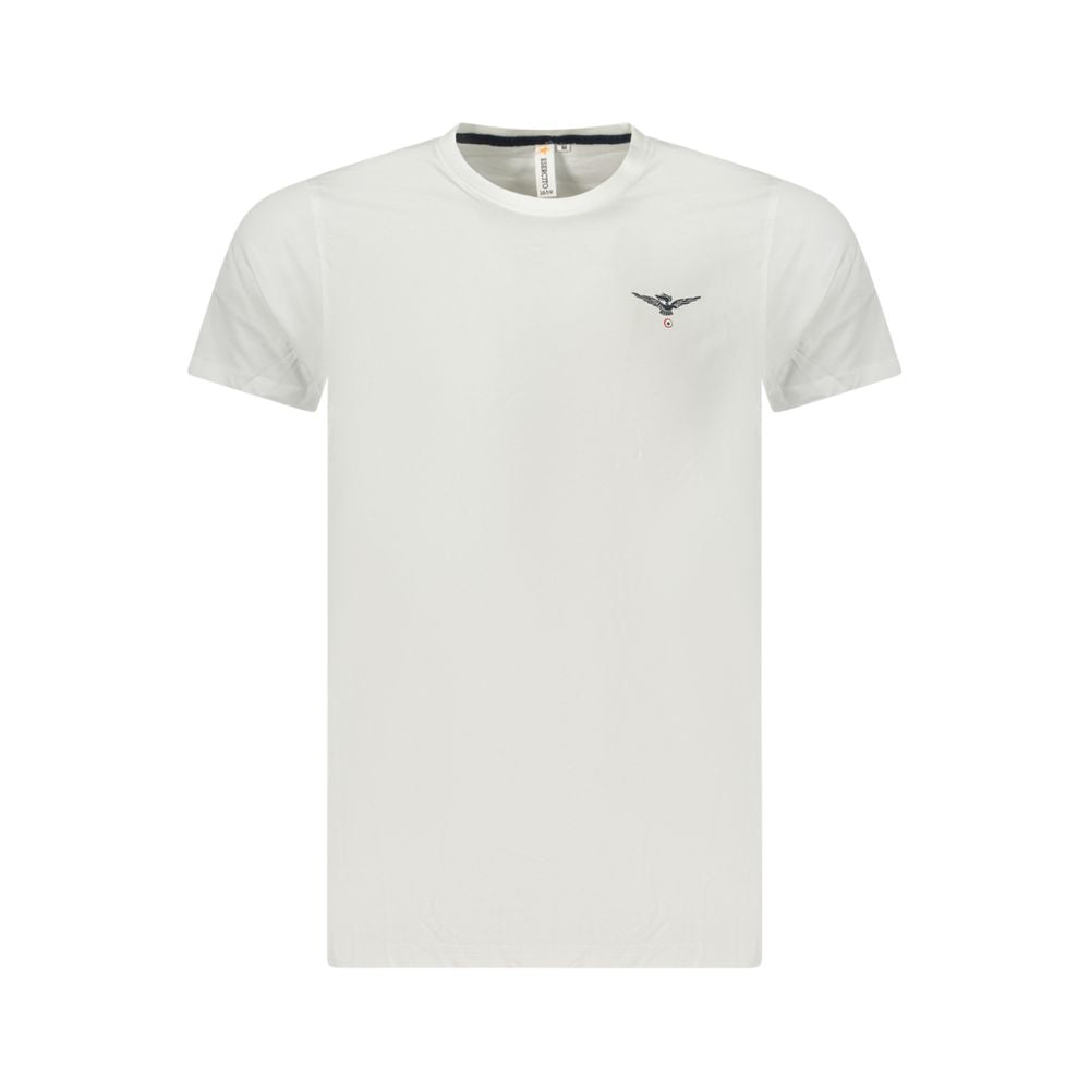 White cotton men's T-shirt from Accademia Militare Bianco with a simple, classic design and the brand logo visible on the front.