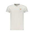 White cotton men's T-shirt by Accademia Militare with a classic fit and minimal branding, displayed flat on a plain background.