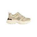 Laura Biagiotti beige polyurethane women's sneaker with white sole and casual slip-on design, suitable for everyday wear.