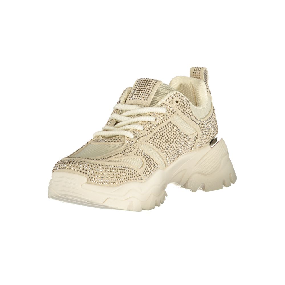 Beige Laura Biagiotti women's sneaker made of polyurethane, featuring a sleek design and comfortable fit.