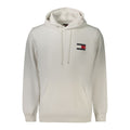 White cotton men's sweatshirt by Tommy Hilfiger with a classic fit and logo detail on the chest.