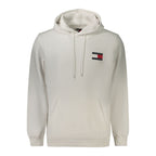 White cotton men's sweatshirt by Tommy Hilfiger with a classic fit and logo detail on the chest.