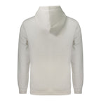 White cotton men's sweatshirt by Tommy Hilfiger with a classic crewneck and subtle logo detail.