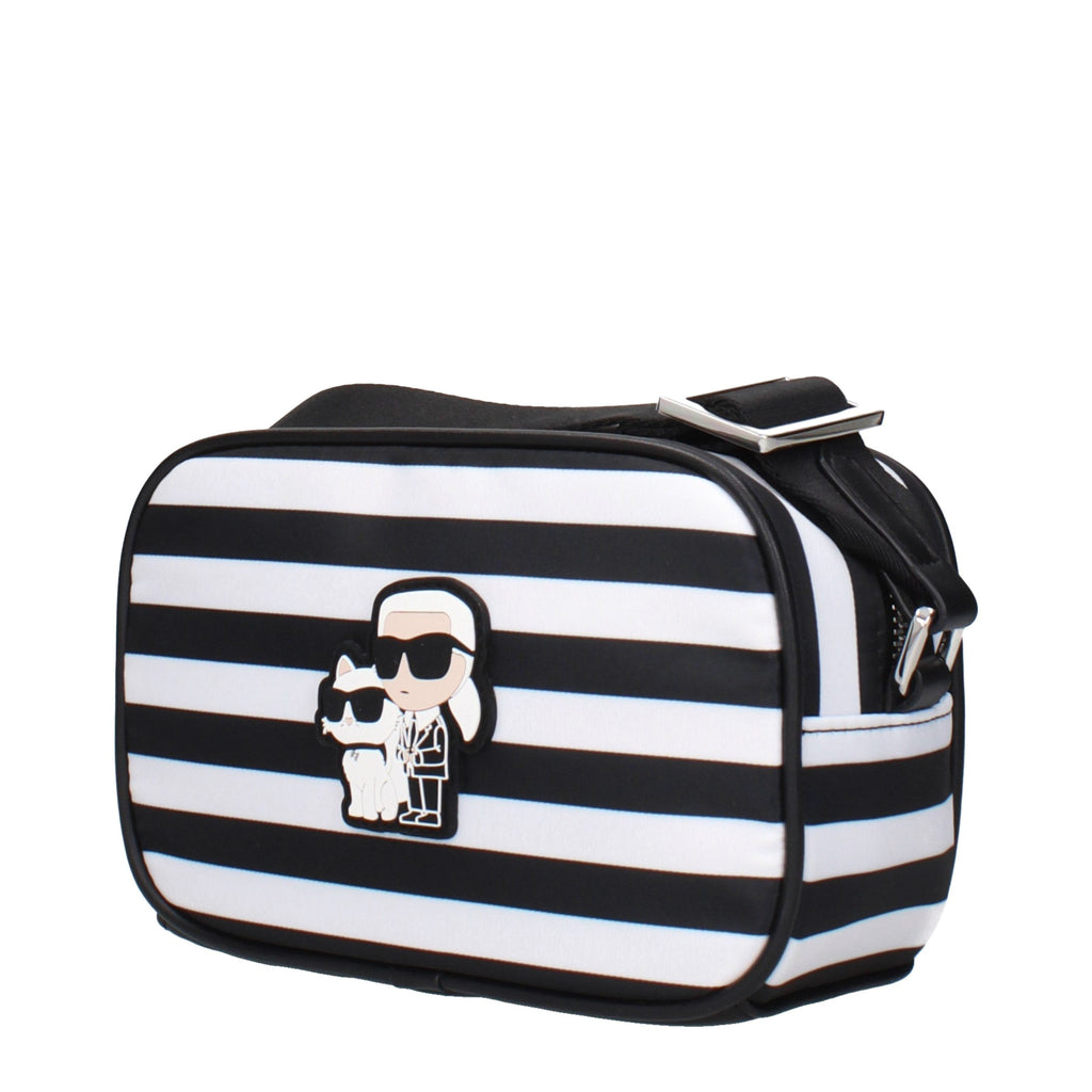 Karl Lagerfeld Black Fabric Crossbody Bag - Eljoys Fashion 