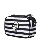 Karl Lagerfeld Black Fabric Crossbody Bag - Eljoys Fashion 
