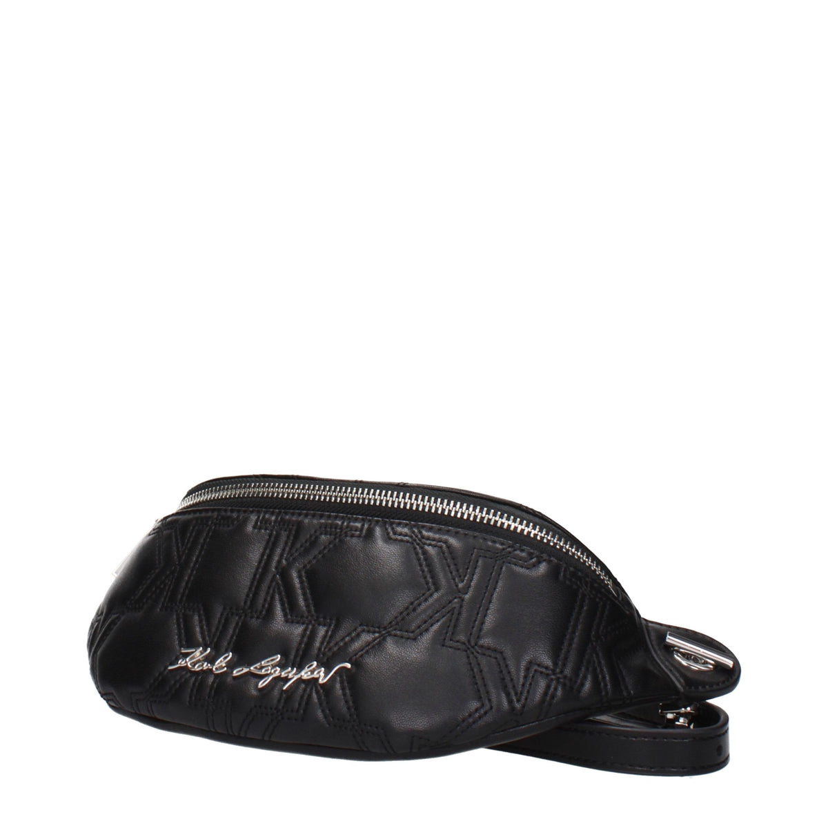 Karl Lagerfeld Black Leather Backpack - Eljoys Fashion 
