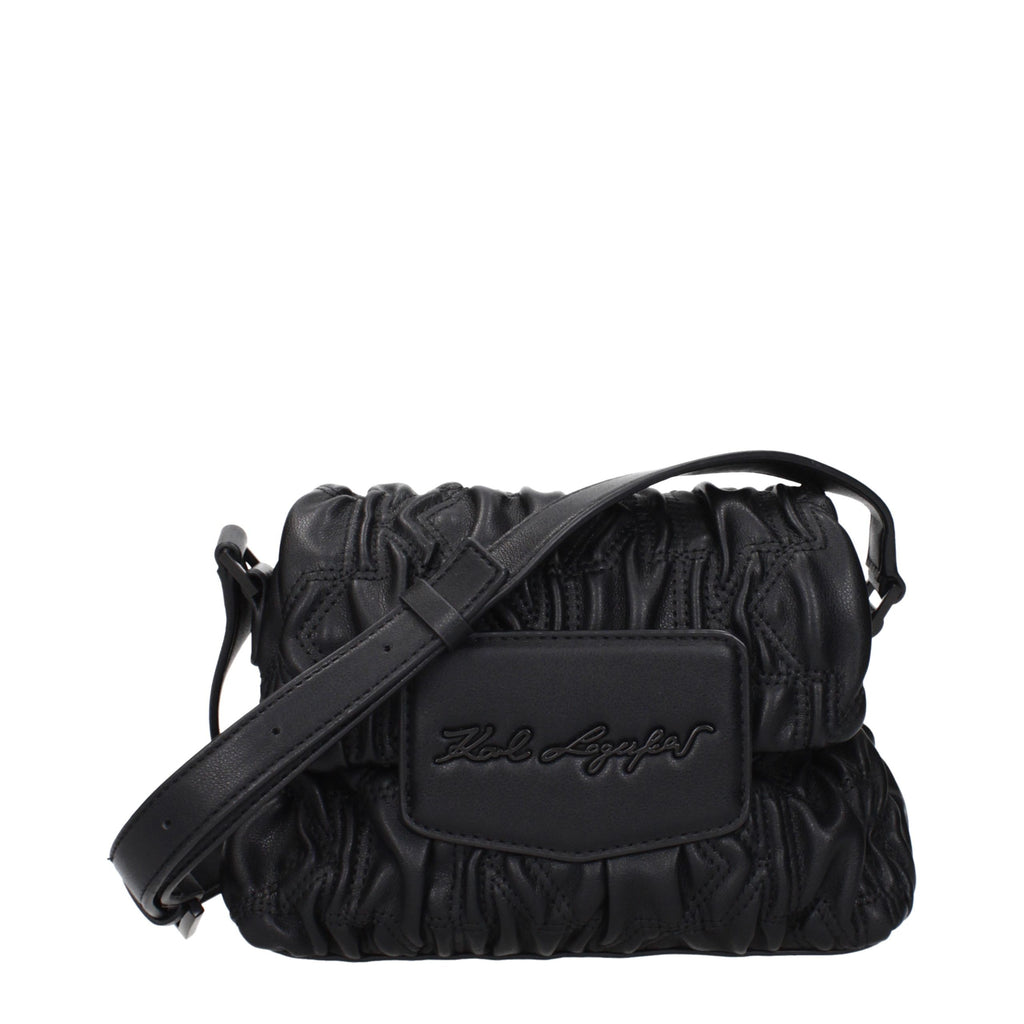 Karl Lagerfeld Black Polyester Crossbody Bag - Eljoys Fashion 