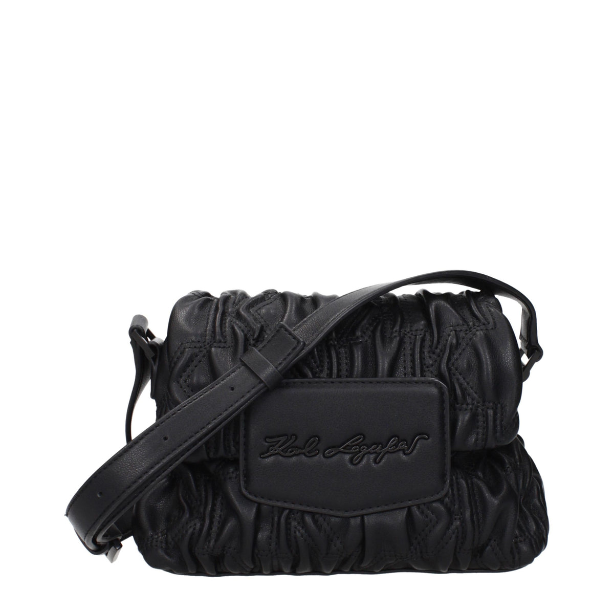 Karl Lagerfeld Black Polyester Crossbody Bag - Eljoys Fashion 