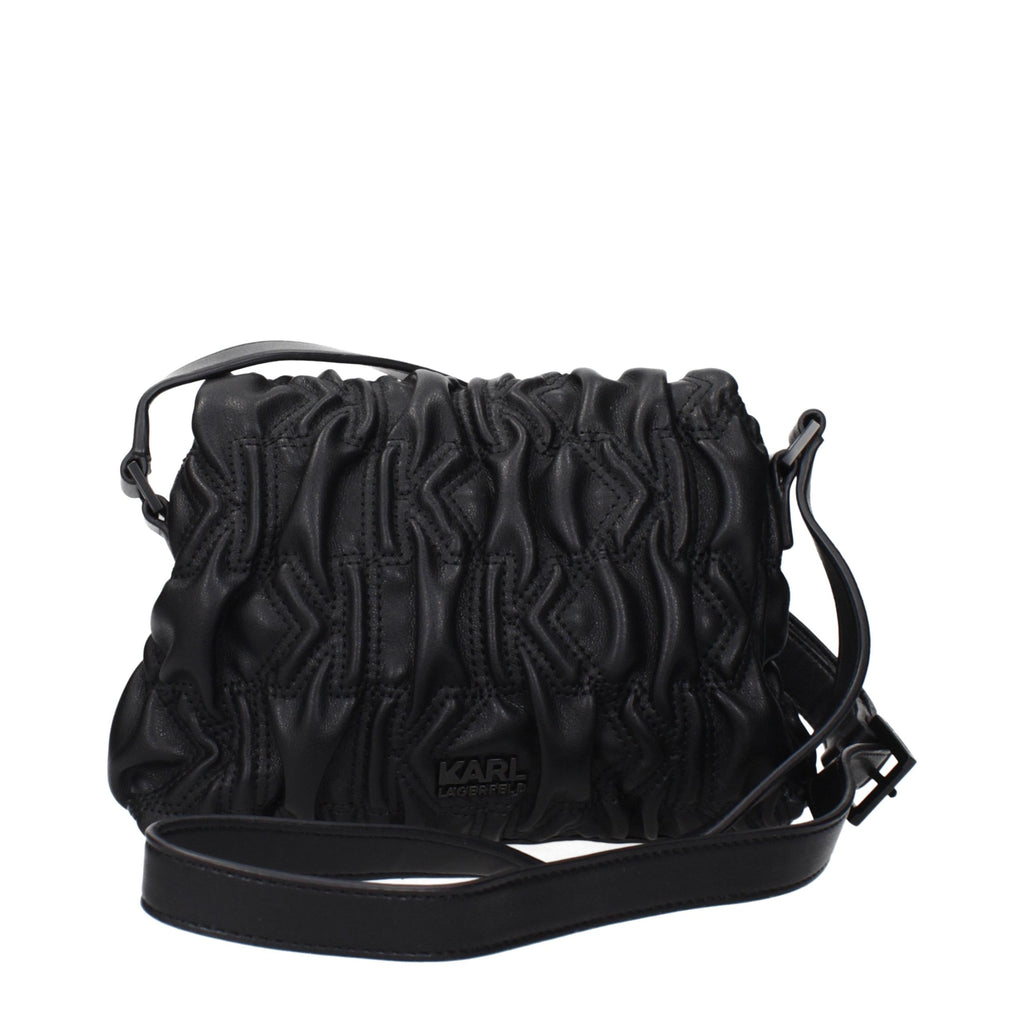 Karl Lagerfeld Black Polyester Crossbody Bag - Eljoys Fashion 