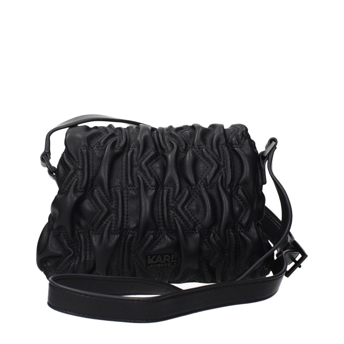 Karl Lagerfeld Black Polyester Crossbody Bag - Eljoys Fashion 