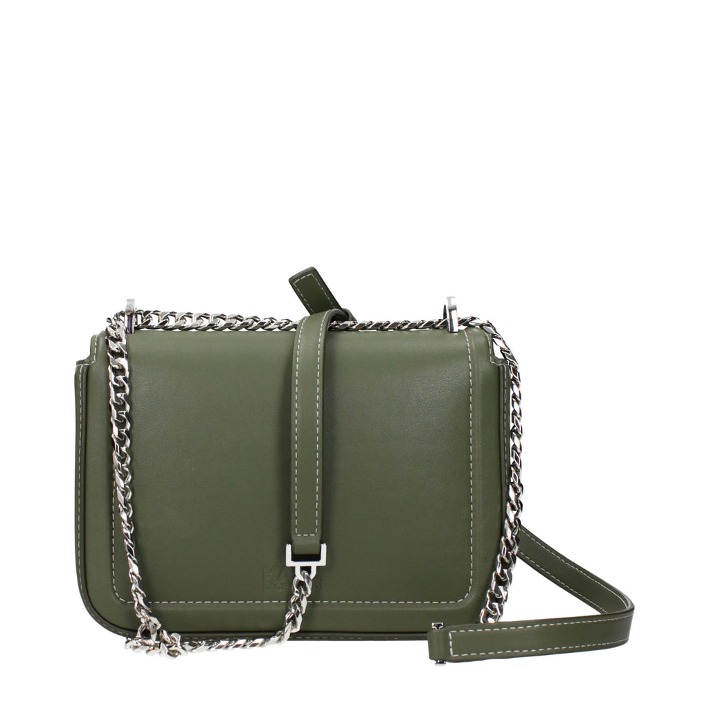 Karl Lagerfeld Green Leather Crossbody Bag - Eljoys Fashion 