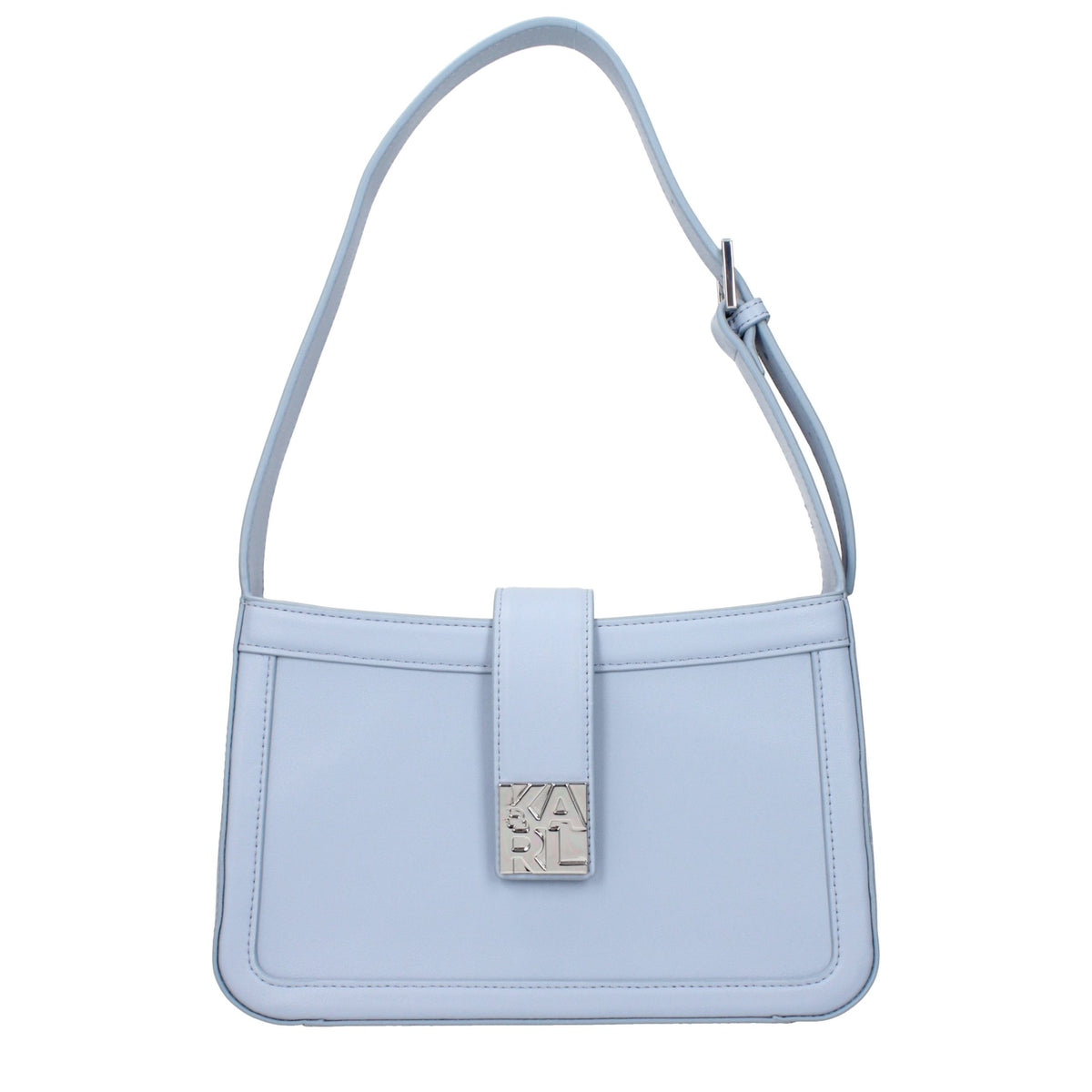 Karl Lagerfeld Light Blue Leather Shoulder Bag - Eljoys Fashion 