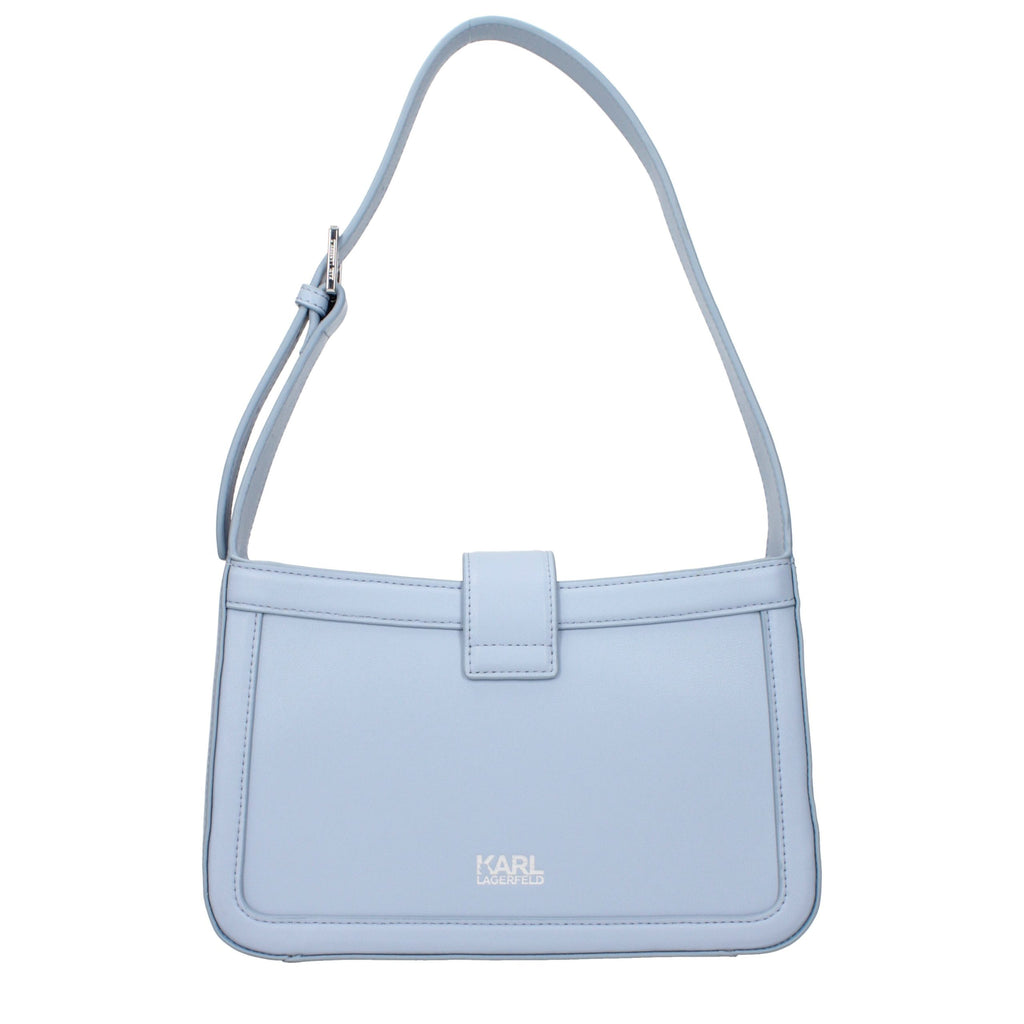 Karl Lagerfeld Light Blue Leather Shoulder Bag - Eljoys Fashion 