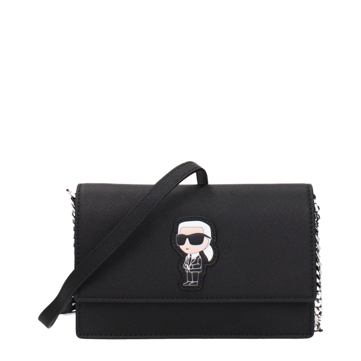 Karl Lagerfeld Black Polyethylene Crossbody Bag - Eljoys Fashion 