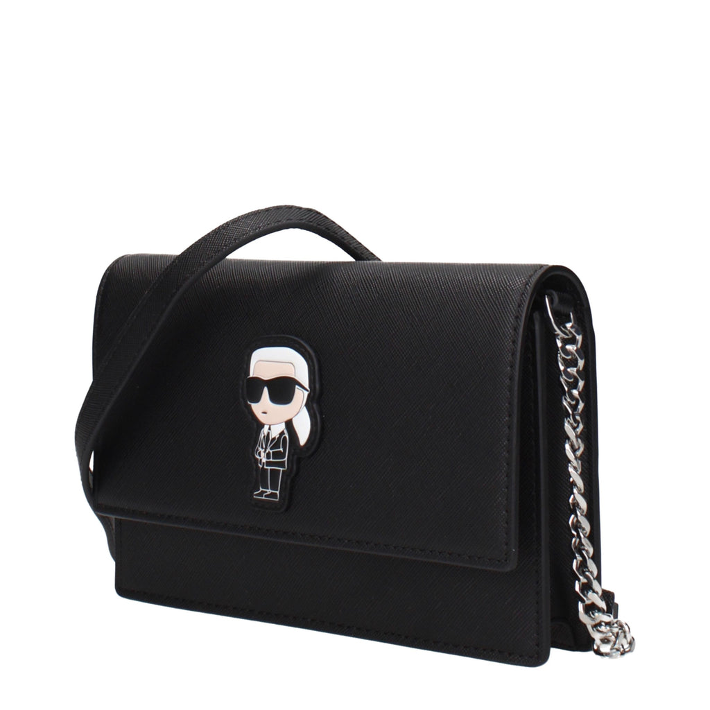 Karl Lagerfeld Black Polyethylene Crossbody Bag - Eljoys Fashion 