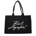 Karl Lagerfeld Black Fabric Shoulder Bag - Eljoys Fashion 
