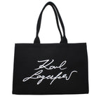 Karl Lagerfeld Black Fabric Shoulder Bag - Eljoys Fashion 