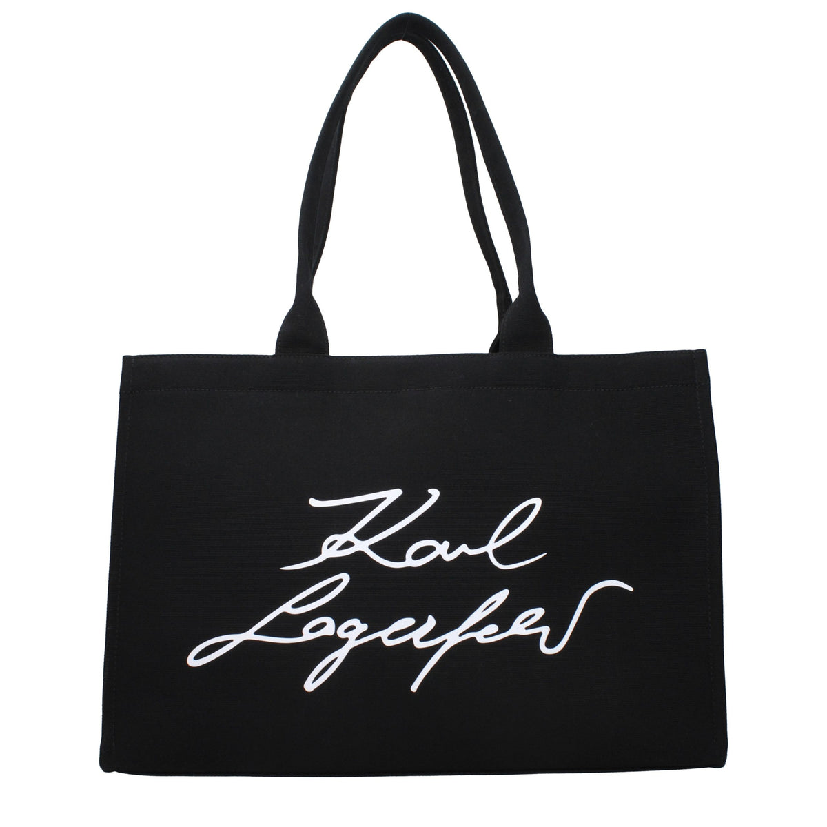 Karl Lagerfeld Black Fabric Shoulder Bag - Eljoys Fashion 