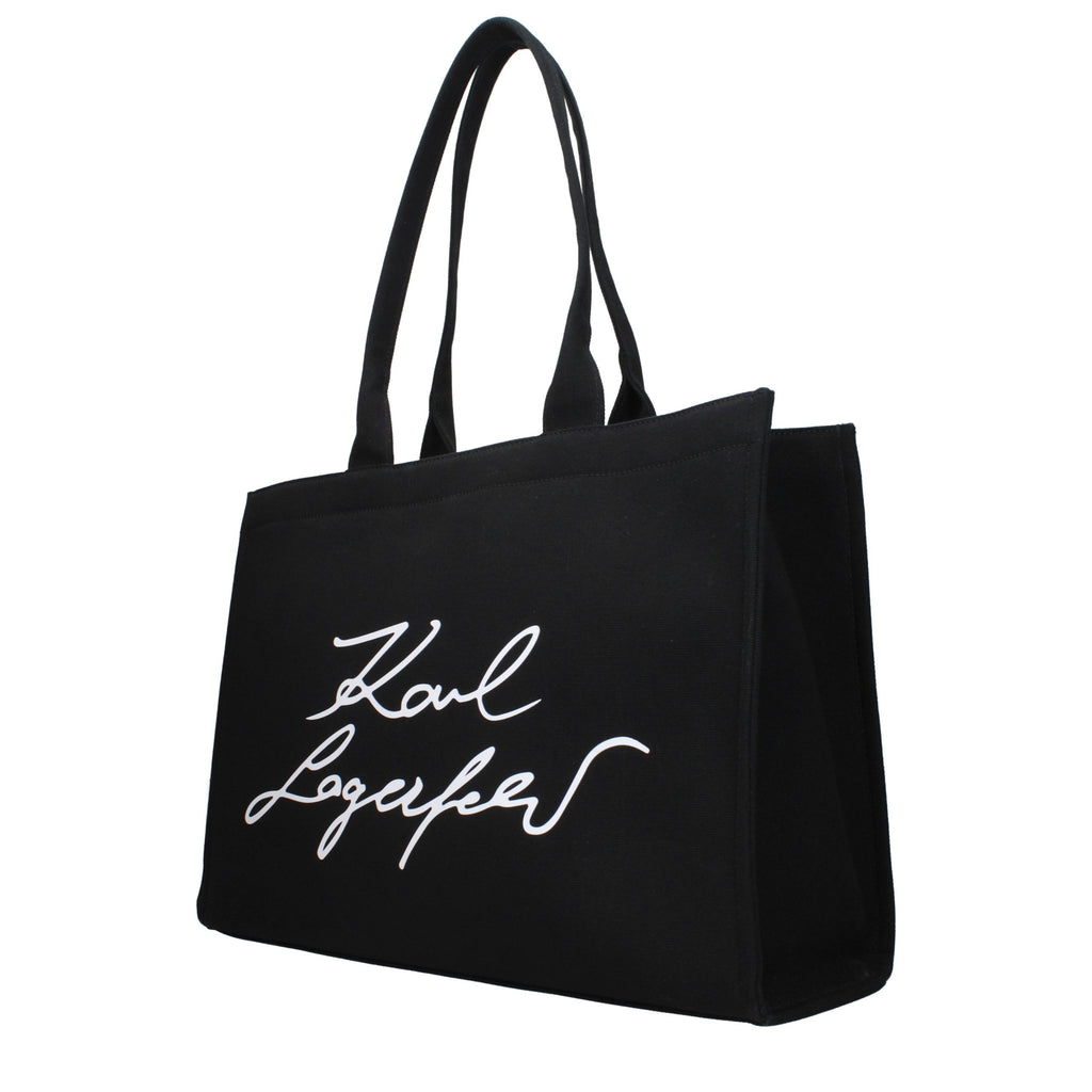 Karl Lagerfeld Black Fabric Shoulder Bag - Eljoys Fashion 
