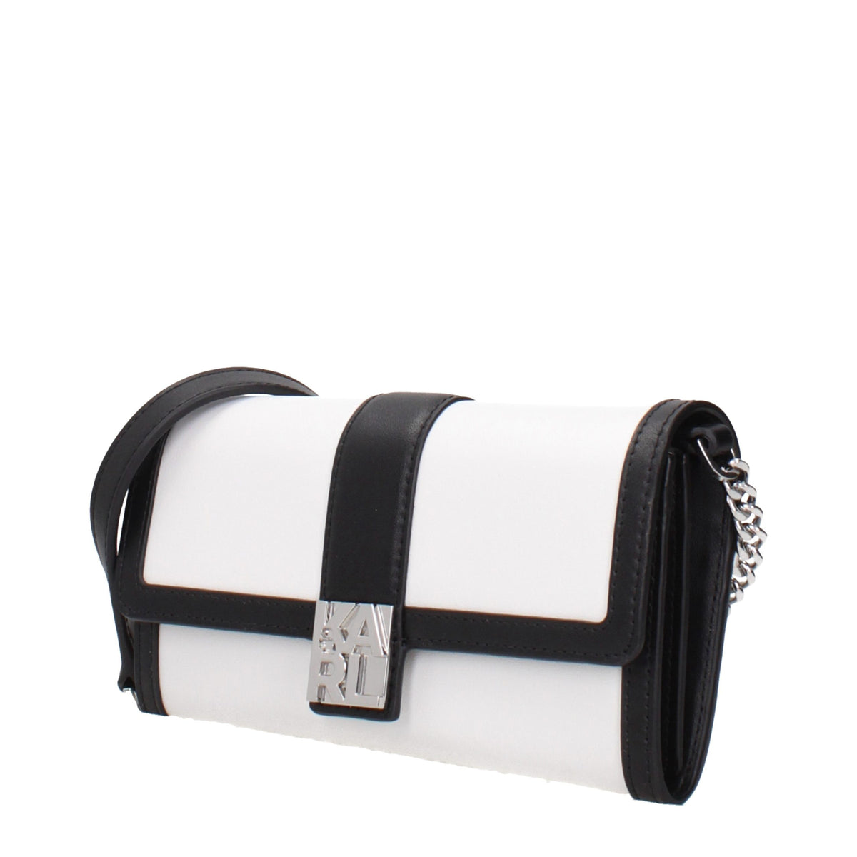 Karl Lagerfeld White Leather Clutch Bag - Eljoys Fashion 