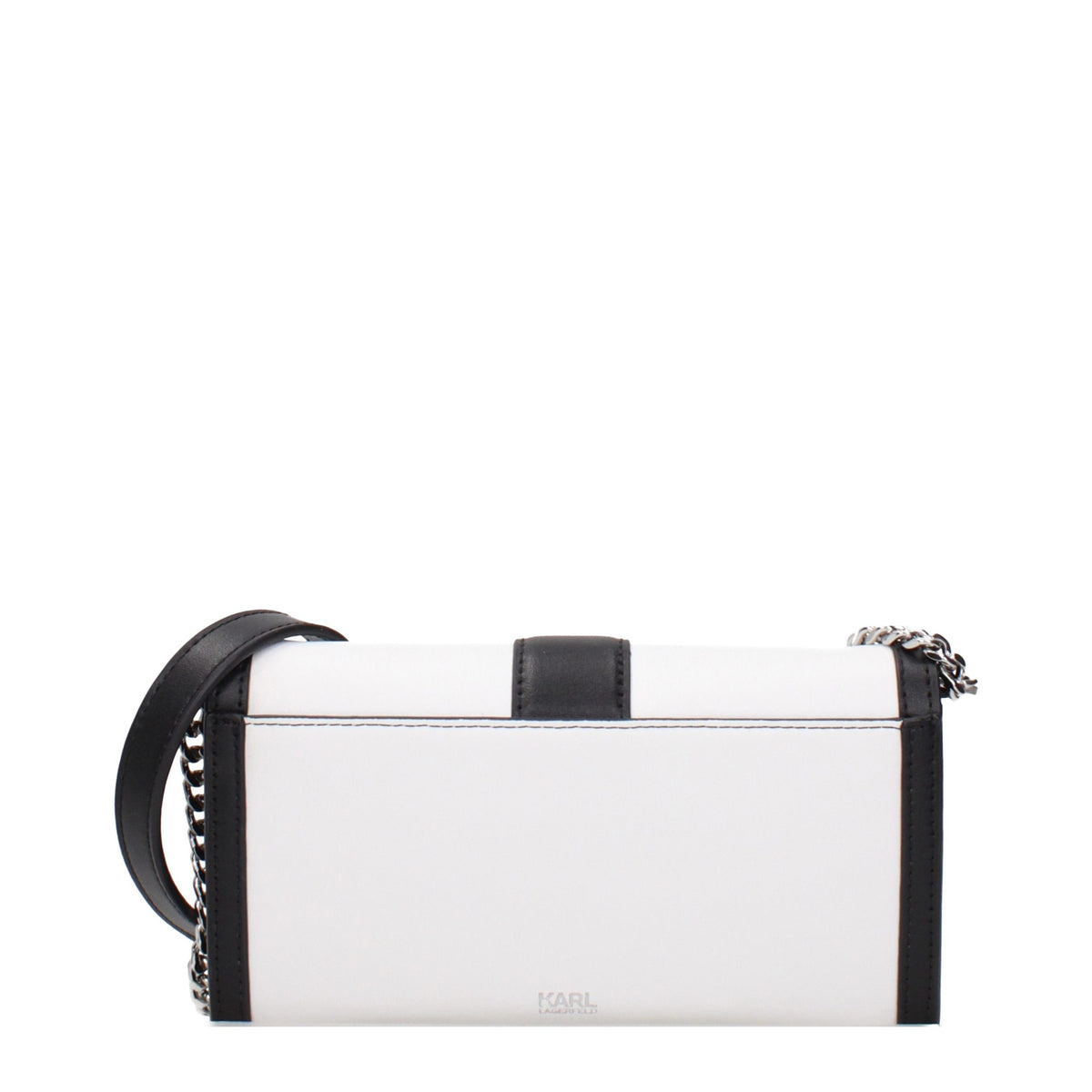 Karl Lagerfeld White Leather Clutch Bag - Eljoys Fashion 
