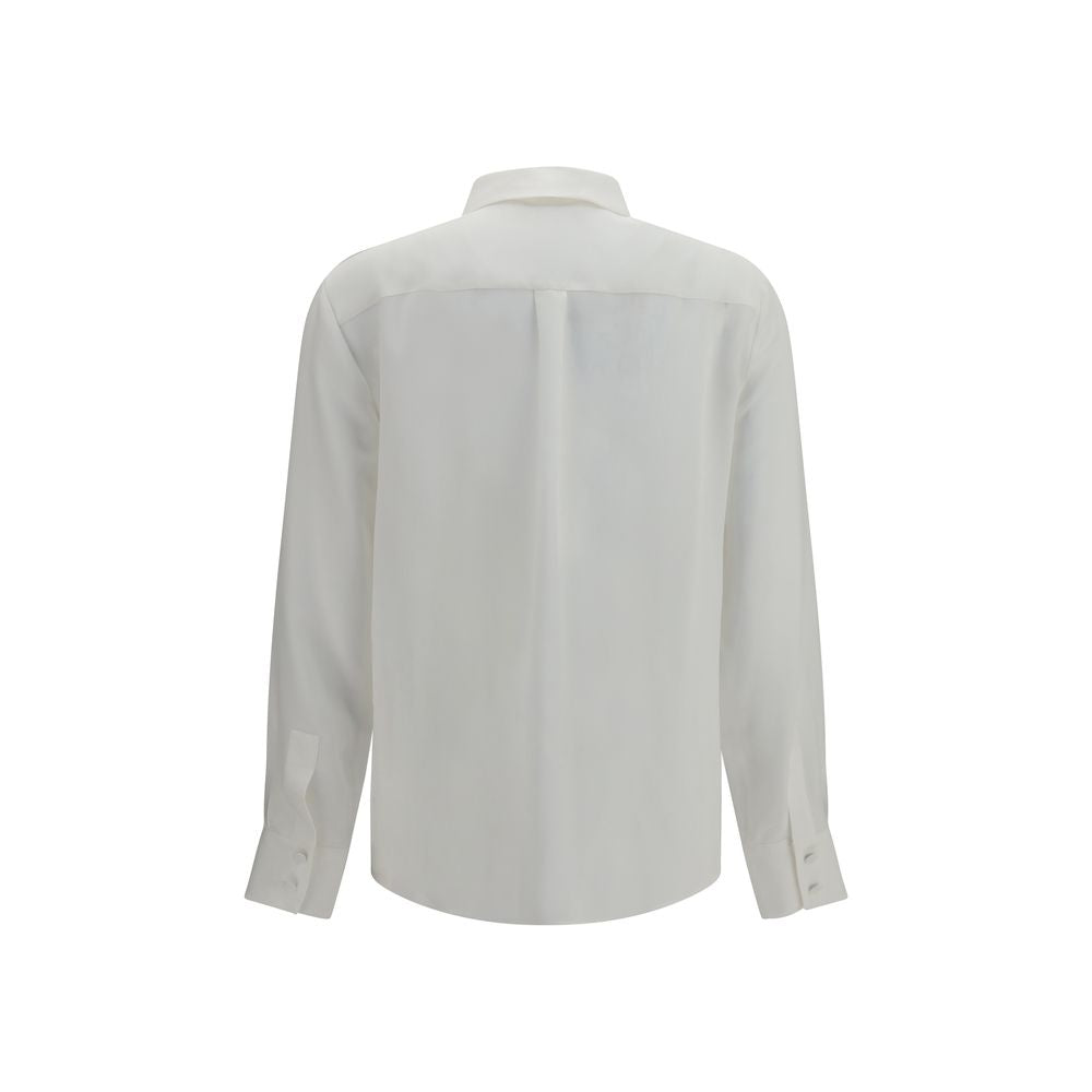 Lardini White Silk Dress Shirt - Eljoys Fashion 