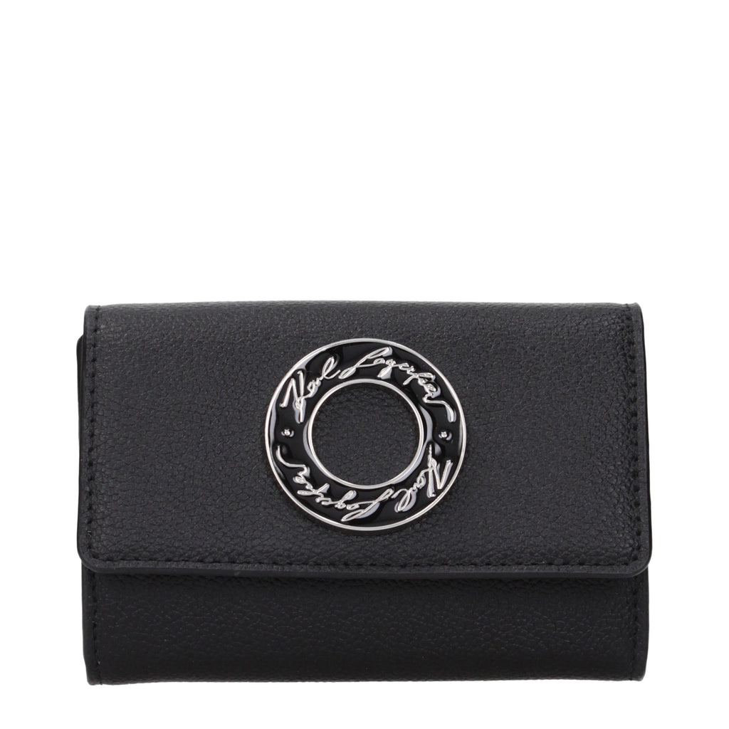 Karl Lagerfeld Black Polyester Wallet - Eljoys Fashion 