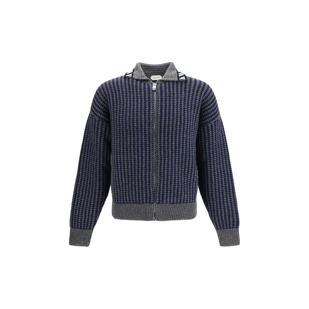 Versace Gray Wool Oves Aries Sweatshirt - Eljoys Fashion 