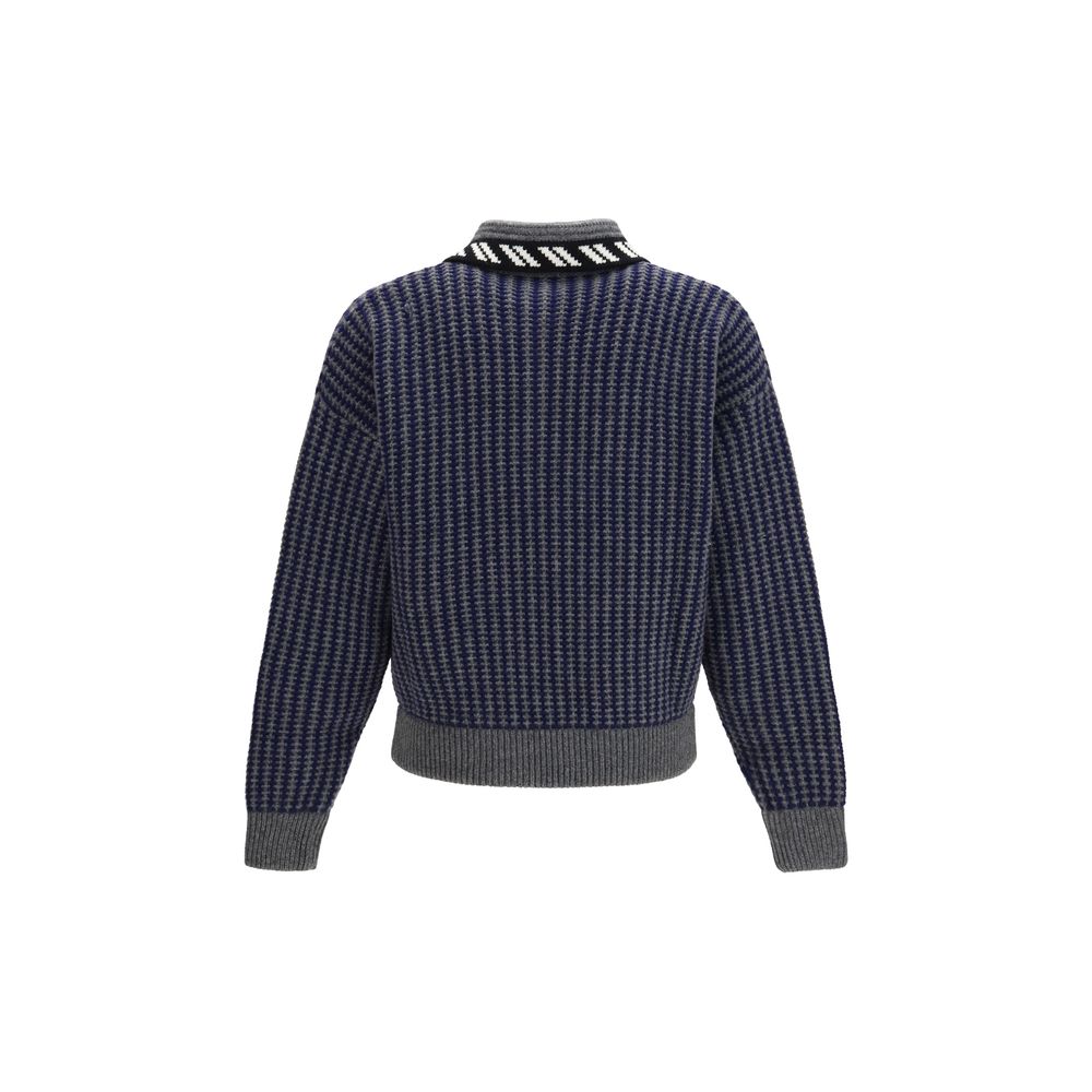 Versace Gray Wool Oves Aries Sweatshirt - Eljoys Fashion 
