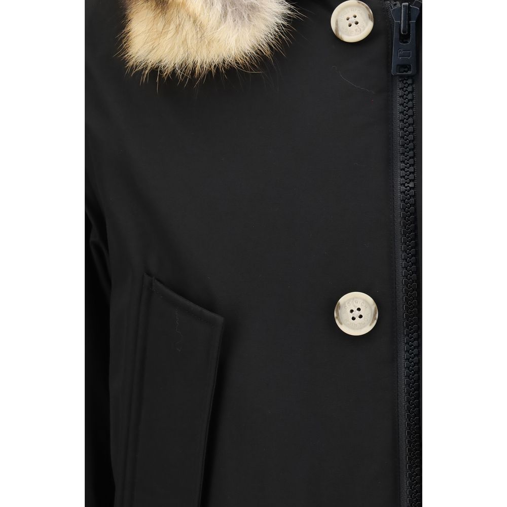 Woolrich Black Polyamide Coat - Eljoys Fashion 