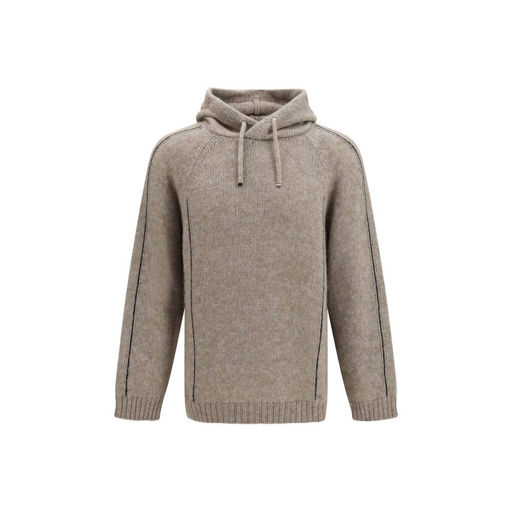 Giorgio Armani Beige Alpaca Vicugna Pacos Sweatshirt - Eljoys Fashion 