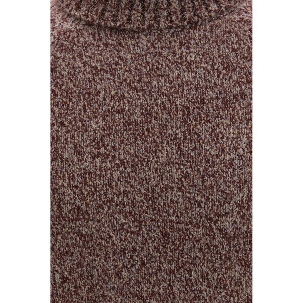 Brunello Cucinelli Bordeaux Wool Oves Aries Turtleneck - Eljoys Fashion 