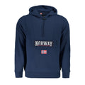 Norway 1963 blue cotton men's sweatshirt featuring a classic crew neck and relaxed fit, displayed on a hanger.
