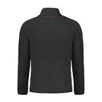 Norway 1963 black polyester men's sweatshirt with crew neck and long sleeves, casual fit, shown on a plain background.