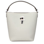 Karl Lagerfeld Gray Leather Handbag - Eljoys Fashion 
