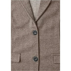 Street One Brown Polyester Blazer - Eljoys Fashion 