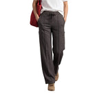 Street One Brown Polyester Cargo Pants - Eljoys Fashion 