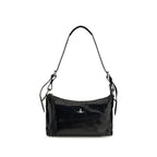 Vivienne Westwood Black Calf Leather Bos Taurus Shoulder Bag