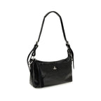 Vivienne Westwood Black Calf Leather Bos Taurus Shoulder Bag