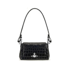 Vivienne Westwood Black Calf Leather Bos Taurus Handbag