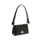 Vivienne Westwood Black Calf Leather Bos Taurus Handbag