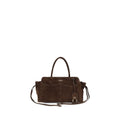 Prada Brown Suede Leather Shoulder Bag