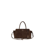 Prada Brown Suede Leather Shoulder Bag