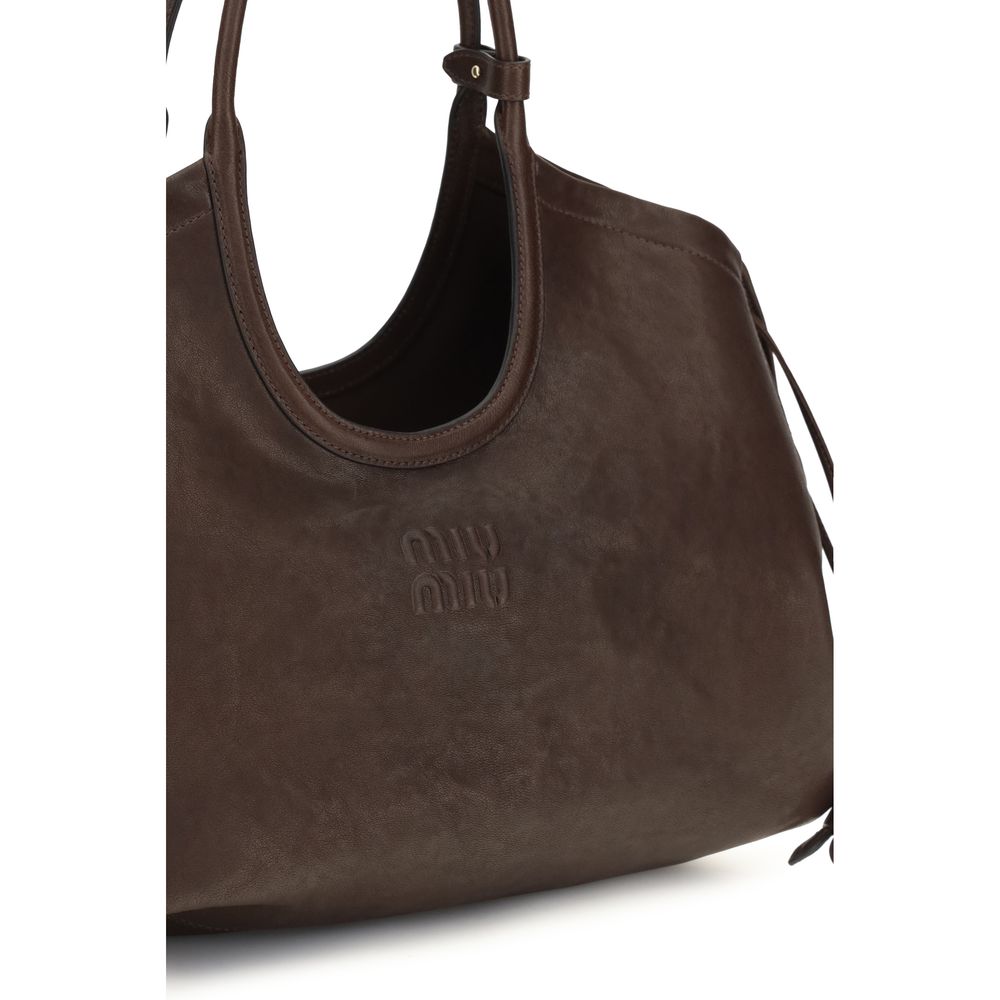 Miu Miu Brown Lamb Ovis Aries Handbag - Eljoys Fashion 