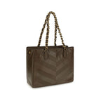 Valentino Garavani Brown Calf Leather Bos Taurus Shoulder Bag